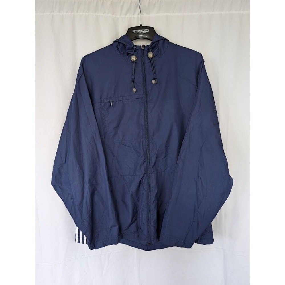 adidas Windbreaker Men's‎ Size Large Blue Vintage Y2K Track Jacket Lightweight
